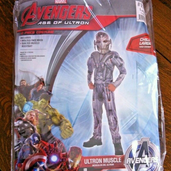 Marvel Avengers Bodysuit & Mask Muscle Age of Ultron Kids Christmas Size 12-14 - Picture 1 of 16